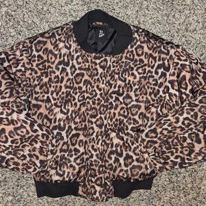 Leopard print Bomber Jacket